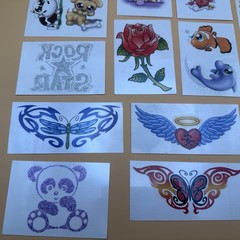 Vintage Y2k Temporary Tattoos Lot Of 20 NEW Girly Butterfly Dolphins 2004-2008