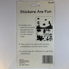 NEW American Greetings Sticker World Vintage Fish Ocean Activity 2 Sheets