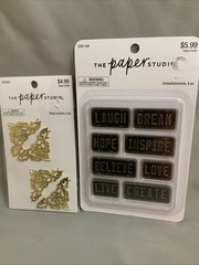 THE PAPER STUDIO / CRAFTERS SQUARE Adhesive Gems, Charms, Jewels, Photo, Signs