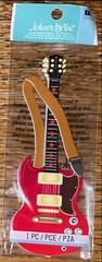 RARE Jolees Mini Red Rock Star Guitar BAND Musical Play Music Scrapbook Sticker