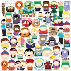 SOUTH PARK CHARACTER DIE CUT VINYL 50 CT STICKER PACK
