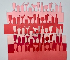 🍹5 COCKTAIL PARTY cardstock paper die cut embellishments