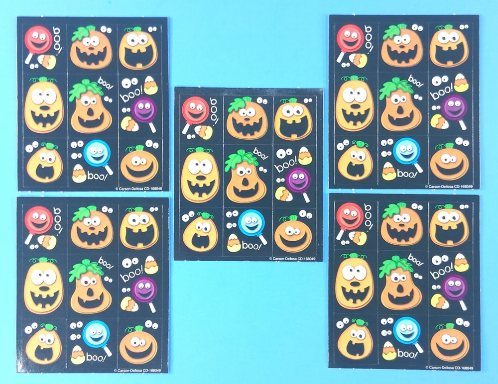 Carson Dellosa Halloween Mini Sticker Sheets Lot Of 5
