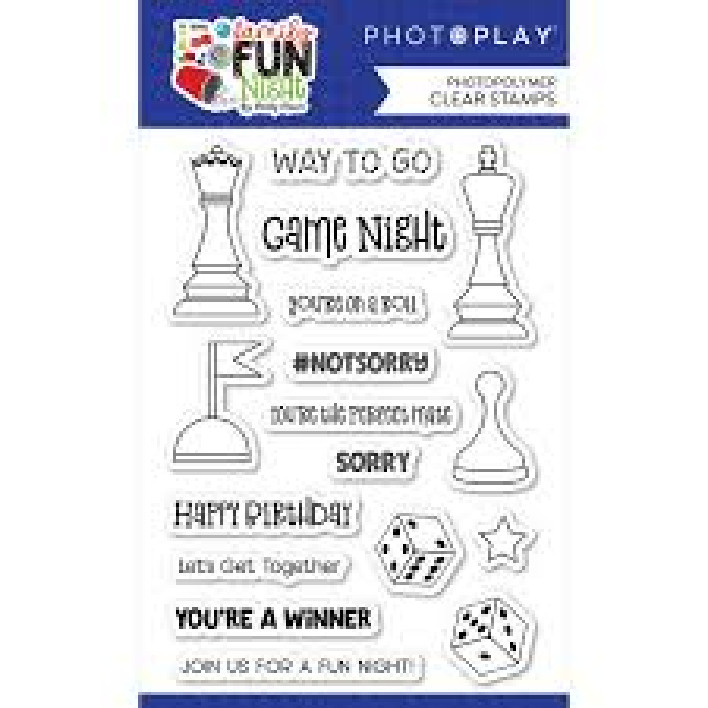 Photoplay Metal Cutting Die and Clear Stamp Set – FAMILY FUN NIGHT