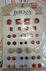 Heidi Swapp Bobunny Scrapbook & Stickers Lot Embellishments Brads Tags 8 pks