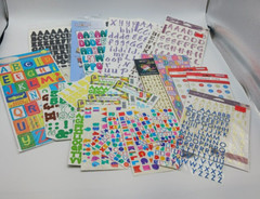 Lot Letters Numbers Alphabet Stickers Scrapbooking Paper Crafting Junk Journal