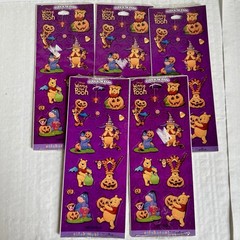 VTG Winnie The Pooh Halloween Glow In The Dark Stickers 2 Sheets x 5 Sealed