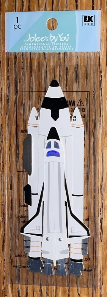 VERY RARE Jolees Mini SPACE SHUTTLE SHIPS Stars Moon Astronaut Travel Scrapbook