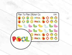 2280~~Pool Toys Planner Stickers.