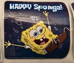 Vintage Smile Makers SpongeBob Squarepants Stickers Lot of 10 2.5 x 2.5 Inches