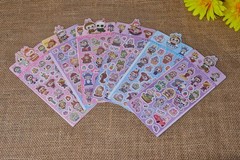 4 Sets (~100) Holographic Labubu Sticker Sheets, 18 Set, Laptop sticker, Journal