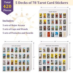 420 PCS Mini Tarot Stickers for Journaling, 1.25″ x 0.78″ Tarot Card Stickers…