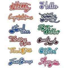 Metal Die Cuts for Scrapbooking & Card Making – Blessing Words Embossing Stencil
