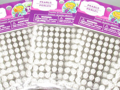 HORIZON GROUP USA ADHESIVE STICKERS 3D PEARLS 5 PKGS (90 PEARLS PER PKG) CRAFTS