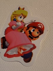 Princess Peach & Mario Super Mario Bros Sunshine Nintendo Decal Sticker 1.75″