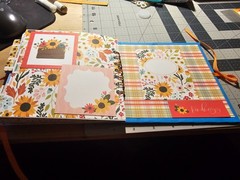 Hand Made Scrapbook chicken, farm and sunflower themed