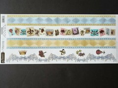 New Creative Imaginations Sonnets Parisian Postcard Border Stickers Fleur-de-lis