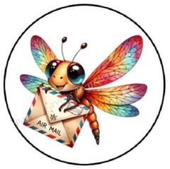 DRAGONFLY MAIL ENVELOPE SEALS LABELS STICKERS PARTY FAVORS