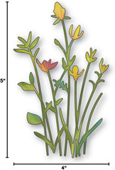 Floral Stems Metal Die Cuts for Card Making,Spring Flower Leaf Grass Card Cuttin
