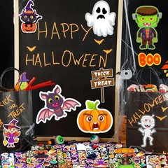 36 Sheets Halloween Stickers for Kids, Make Your Own Halloween Stickers, Hallowe