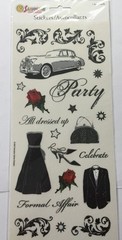 FORMAL AFFAIR GLITTER Stickers(21pc)5.5″x12″ Prom•Dance•Dress•Tux•High School