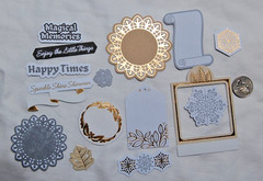 Creative Memories diecuts Elegant Moments gold silver foil accent words magical