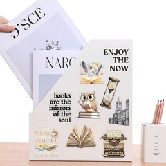 50PCS Vintage Reading Book Stickers Waterproof PET Scrapbook Journal Decals