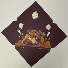 HALLOWEEN CREMECHII CAT ENVELOPES(3pc)Stickiiclub…Ghost…Pumpkin…Card Making…