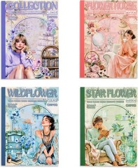 480 Feminine Washi Stickers: 4 Books of Transparent Pre-Cut Scrapbook Supplies