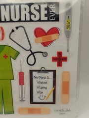 Nurse Stickers Medical Scrapbook Stickers Nurse, Medical Crafts Double Sided