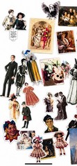 50 Vintage People Stickers Victorian Edwardian Portrait Ephemera Scrapbook Lot