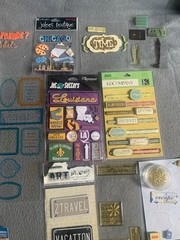 Travel-Themed Scrapbook Stickers & Embellishments Lot