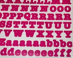 Creative Memories ABC/123 Raspberry Pink Sticker Sheet Bold Matte Letters