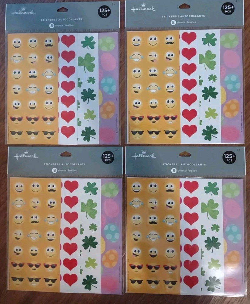 Hallmark Stickers Easter, Smiley Face,Fall, Snowman, Halloween,Valentine, St Pat