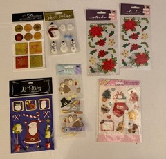 Scrapbook Lot, Holiday And Seasonal Stickers & Embellishments Mostly New