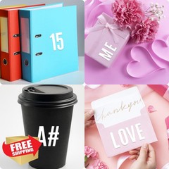 SXDMHYB White Letter Number Stickers 2 Inch