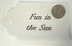 LARGE SUMMER WAVES Vellum Die-Cut TAGS(4pc)Fun in Sun•Splash •Beach•Travel•Cards