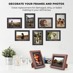 , 5X7 Photo Mat with White Core Bevel Edge 3.5X5.5 Openings, Acid Free Framing M