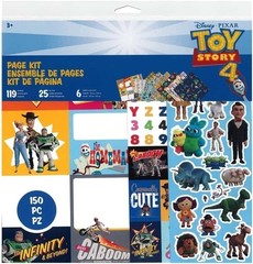 Disney Toy Story 4 150-Piece Scrapbook Page Kit – Stickers, Die-Cuts, and Pages