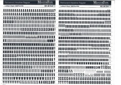 MECANORMA Transfer Lettering Sheet A3, Letraset, #625 PERMANENT HEADLINE 10mm