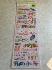 K&COMPANY BRENDA WALTON RUB-ONS MIRA WORDS 27 PCS