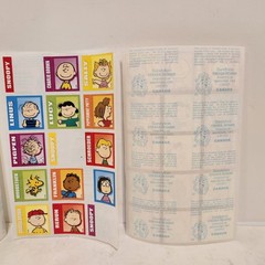PEANUTS Characters Mixed Stickers Sheets Lot, Snoopy Lucy Linus Woodstock +