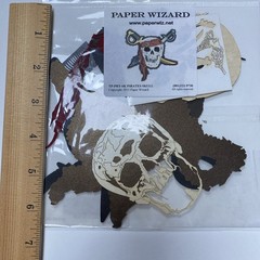 Paper Wizard PIRATES SKULL Die Cut Kit Scrapbooking Assembly Required 2011