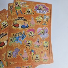 Lot of 8 SpongeBob Square Pants Sticker Sheets 2010 Patrick Star VINTAGE