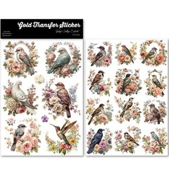 Vintage Rub On Transfers for Crafts DIY 5.82 inch * 8.26 inches, Colorful