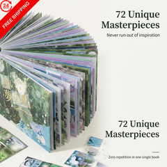 Dreamcore Aesthetic Sticker Book, 72 Sheets Mixed 4 X 3 Inches, Shallow Dream