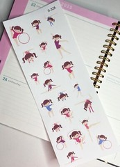 Fitness,Gym, Coffee Time, Sport,:Handmake Erin Condren Planner Sticker