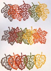 15 FILIGREE FALL LEAVES cardstock paper die cut embellishments ..