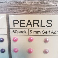 Lot of 2,196 ADHESIVE PEARL STICKERS – 17 Packages – Various Brands