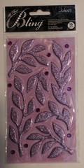New Jolees Scrapbook stickers Bling Flourish Pink Leaf Vine Rhinestone